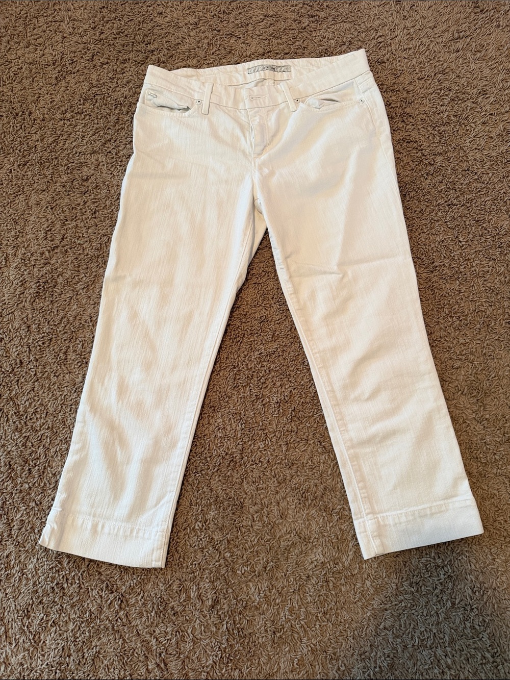 Joe's Jeans White Cropped Ankle Jeans